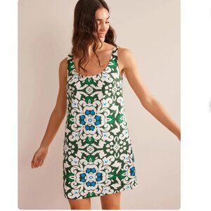 Boden Green and Blue Floral Dress